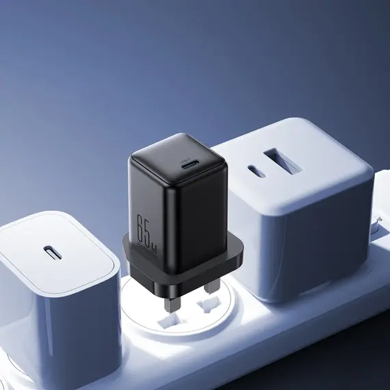 Joyroom JR-TCG18 65W Wall Charger 1 x USB-C (UK Plug) - Black | Techbox