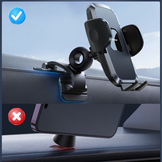 Joyroom JR-ZS259 clamp car holder with three adjustable legs - black - Smartphone Holders - Smartphones - Techbox