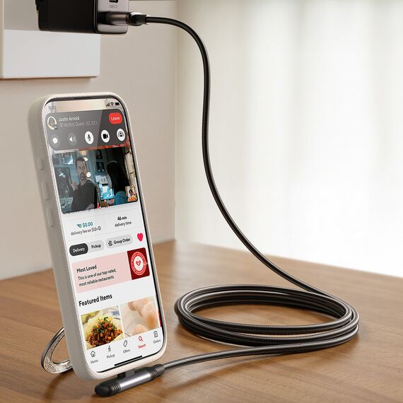 Joyroom S-A56 EnjoyX Series 90? USB-C - USB-C cable 60W 1.2m - black - Cables & Adapters - Cables & Accessories - Techbox