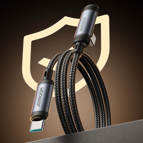 Joyroom S-A56 EnjoyX Series 90? USB-C - USB-C cable 60W 1.2m - black - Cables & Adapters - Cables & Accessories - Techbox