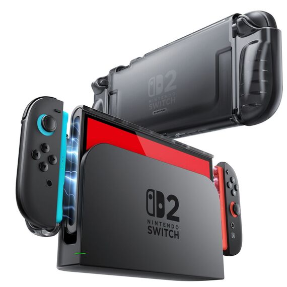 Supcase Crystal Case for Nintendo Switch 2 - Transparent Black - Nintendo Switch 2 Accessories - Accessories for Consoles - Techbox