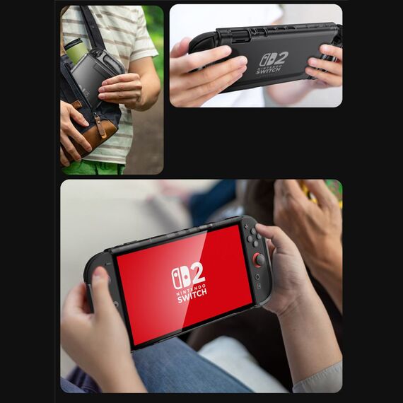 Supcase Crystal Case for Nintendo Switch 2 - Transparent Black - Nintendo Switch 2 Accessories - Accessories for Consoles - Techbox