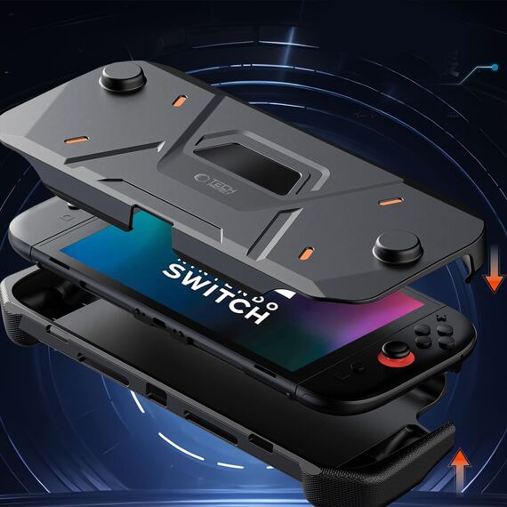 Tech-Protect Carbonox Case for Nintendo Switch 2 - Black - Nintendo Switch 2 Accessories - Accessories for Consoles - Techbox