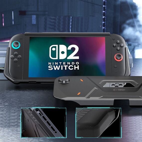 Tech-Protect Carbonox Case for Nintendo Switch 2 - Black - Nintendo Switch 2 Accessories - Accessories for Consoles - Techbox