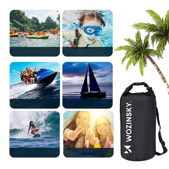 Wozinsky WWK-20 waterproof bag for sup kayak 20l - black - Bags & Backpacks - Laptop Accessories - Techbox