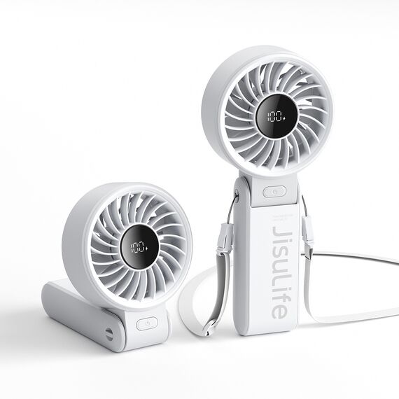 Jisulife Handheld Fan Life7 5000mAh Portable USB Fan - Gray - Fan Coolers - Cooling & Heating - Techbox