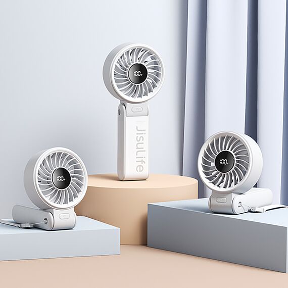 Jisulife Handheld Fan Life7 5000mAh Portable USB Fan - Gray - Fan Coolers - Cooling & Heating - Techbox