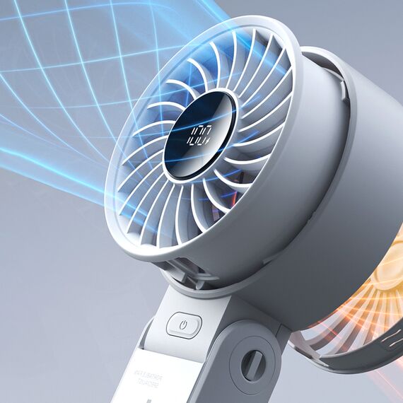 Jisulife Handheld Fan Life7 5000mAh Portable USB Fan - Gray - Fan Coolers - Cooling & Heating - Techbox