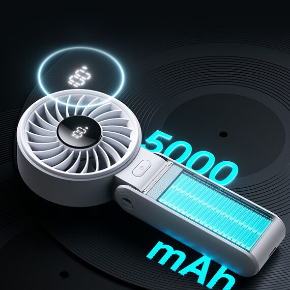 Jisulife Handheld Fan Life7 5000mAh Portable USB Fan - Gray - Fan Coolers - Cooling & Heating - Techbox
