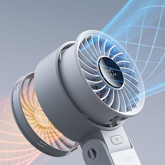 Jisulife Handheld Fan Life7 5000mAh Portable USB Fan - Gray - Fan Coolers - Cooling & Heating - Techbox