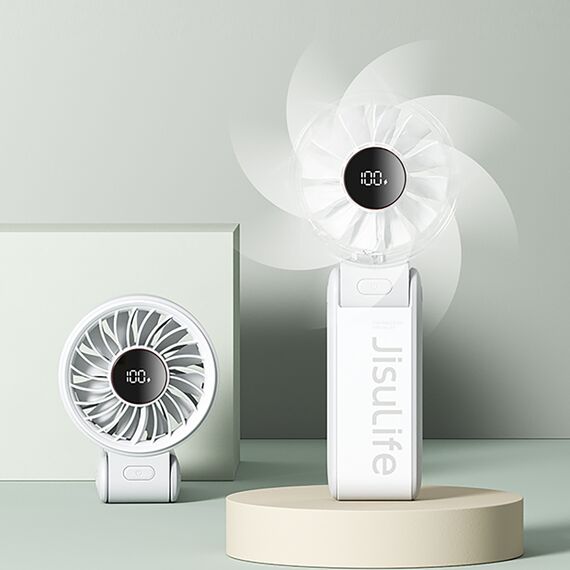 Jisulife Handheld Fan Life7 5000mAh Portable USB Fan - Gray - Fan Coolers - Cooling & Heating - Techbox