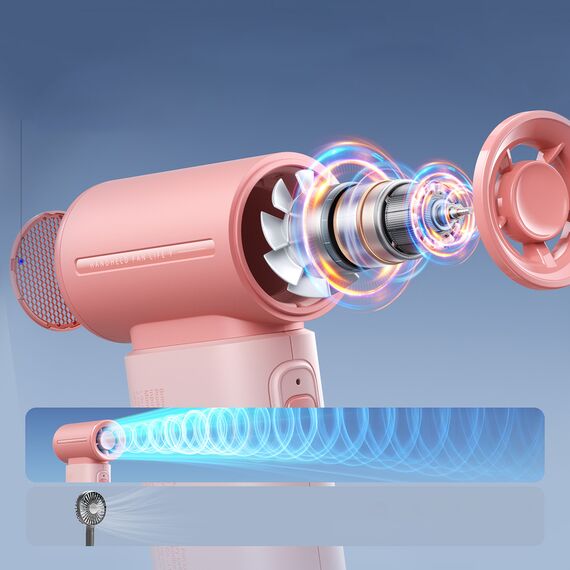 Jisulife Handheld Fan Life9 5000mAh Portable Mini Blower USB Fan - Pink | Techbox