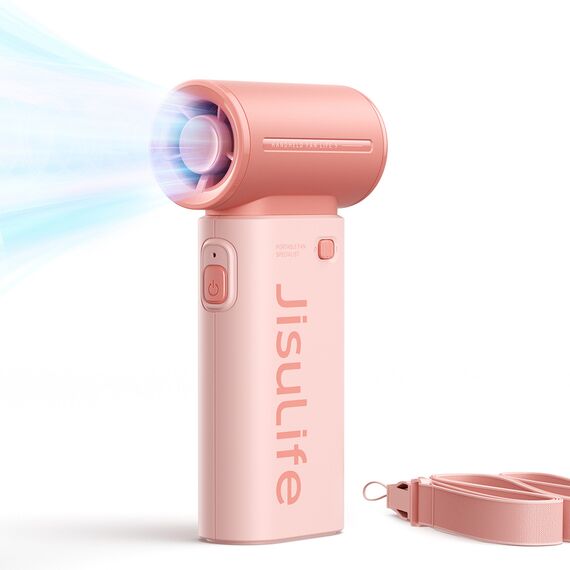 Jisulife Handheld Fan Life9 5000mAh Portable Mini Blower USB Fan - Pink | Techbox