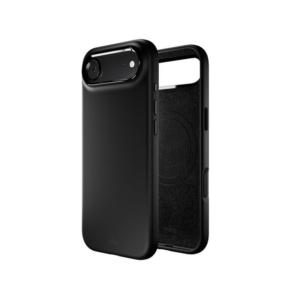 Pure Icon Mag Pro Liquid Silicone Case for iPhone 17 Air, MagSafe Compatible, with Camera Protection and Aluminum Buttons - Black - Apple Cases - Cases - Techbox