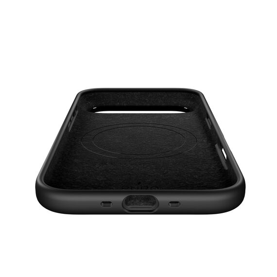 Pure Icon Mag Pro Liquid Silicone Case for iPhone 17 Air, MagSafe Compatible, with Camera Protection and Aluminum Buttons - Black - Apple Cases - Cases - Techbox