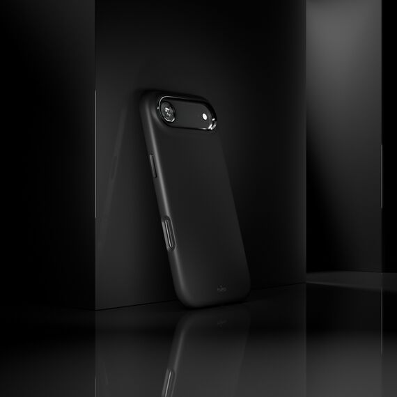 Pure Icon Mag Pro Liquid Silicone Case for iPhone 17 Air, MagSafe Compatible, with Camera Protection and Aluminum Buttons - Black - Apple Cases - Cases - Techbox