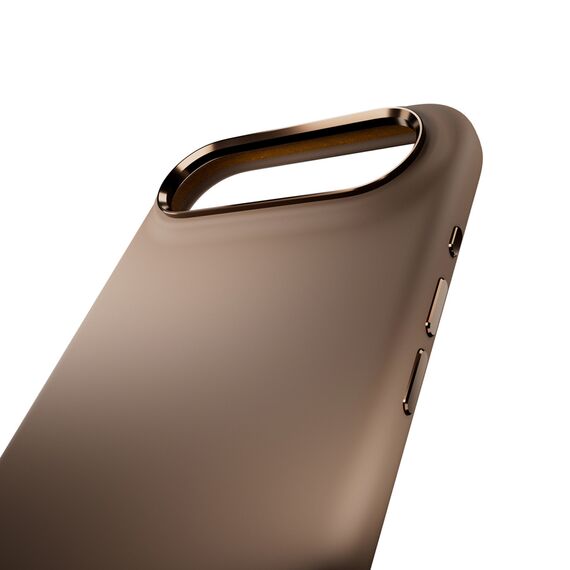 Pure Icon Mag Pro Liquid Silicone Case for iPhone 17 Air, MagSafe Compatible, with Camera Protection and Aluminum Buttons - Brown - Apple Cases - Cases - Techbox