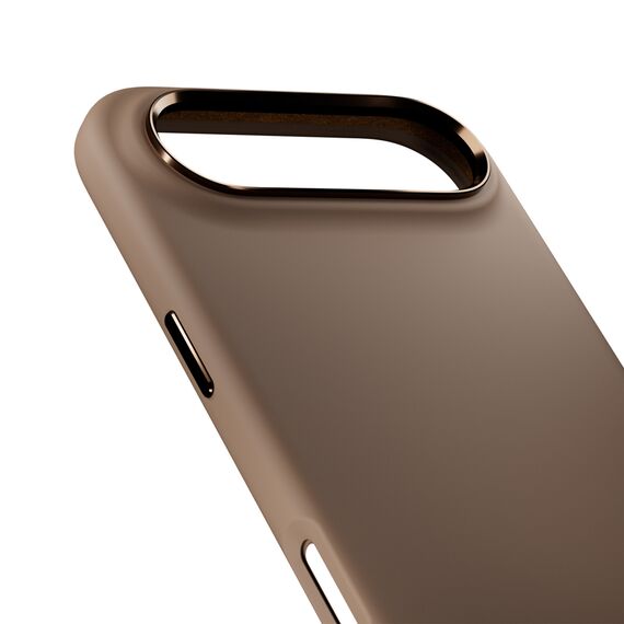 Pure Icon Mag Pro Liquid Silicone Case for iPhone 17 Air, MagSafe Compatible, with Camera Protection and Aluminum Buttons - Brown - Apple Cases - Cases - Techbox