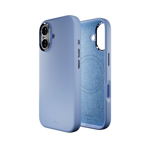Pure Icon Mag Pro Liquid Silicone Case for iPhone 17, MagSafe Compatible, with Camera Protection and Aluminum Buttons - Blue - Apple Cases - Cases - Techbox