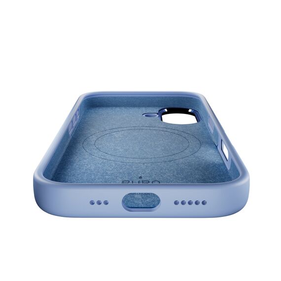 Pure Icon Mag Pro Liquid Silicone Case for iPhone 17, MagSafe Compatible, with Camera Protection and Aluminum Buttons - Blue - Apple Cases - Cases - Techbox