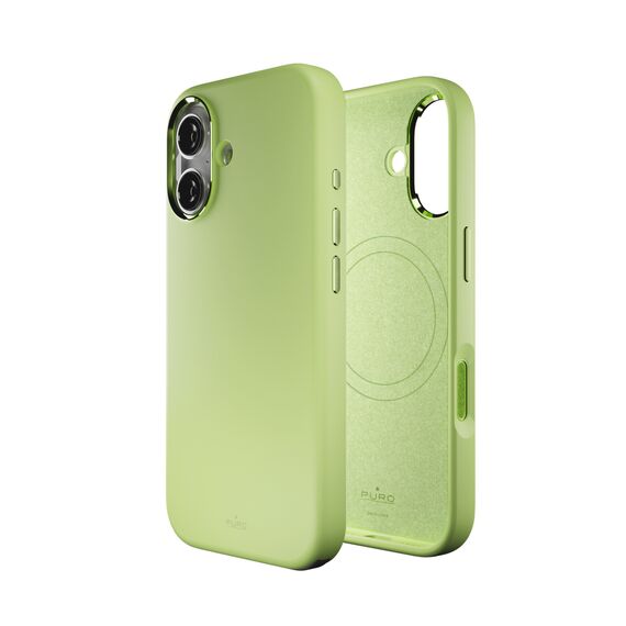 Pure Icon Mag Pro Liquid Silicone Case for iPhone 17, MagSafe Compatible, with Camera Protection and Aluminum Buttons - Green - Apple Cases - Cases - Techbox