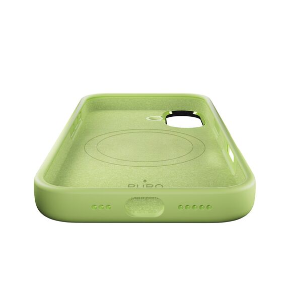 Pure Icon Mag Pro Liquid Silicone Case for iPhone 17, MagSafe Compatible, with Camera Protection and Aluminum Buttons - Green - Apple Cases - Cases - Techbox