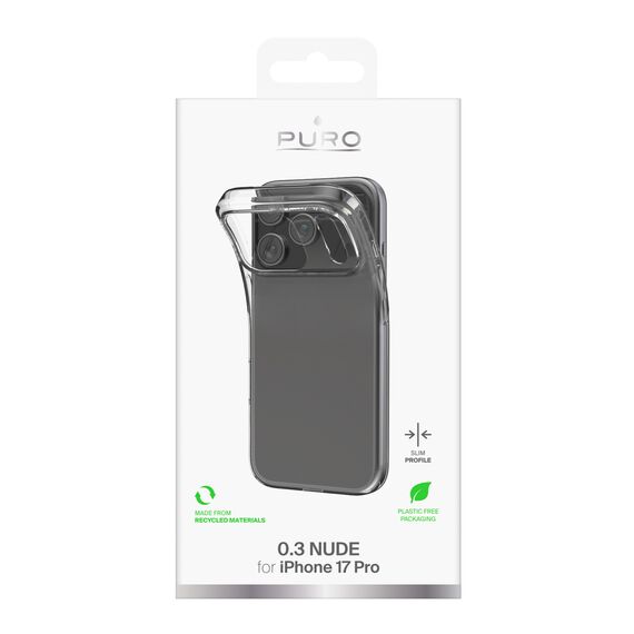 Puro 0.3 Nude Ultra-Slim TPU Case for iPhone 17 Pro - Transparent | Techbox