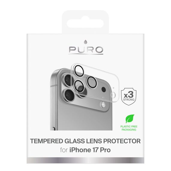Puro Camera Standard tempered glass for iPhone 17 Pro for camera island and lenses | Techbox
