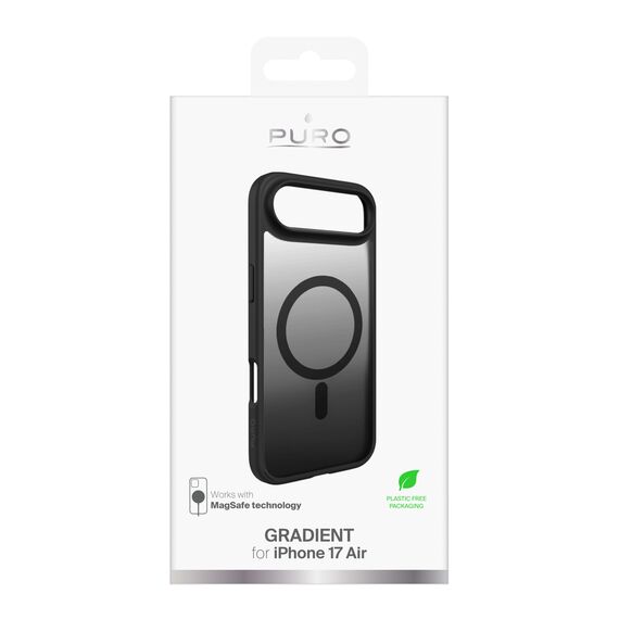 Puro Gradient TPU Case Compatible with MagSafe for iPhone 17 Air - Black | Techbox
