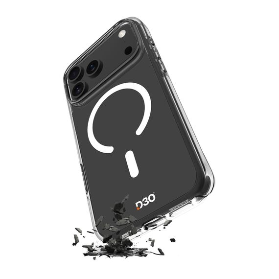 Puro Impact Clear D3O TPU+PC Case Compatible with MagSafe for iPhone 17 Pro - Transparent - Apple Cases - Cases - Techbox