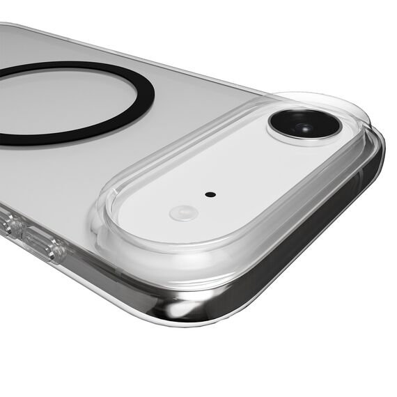 Puro Lite Mag TPU+PC Case Compatible with MagSafe for iPhone 17 Air - Transparent with Black Ring | Techbox