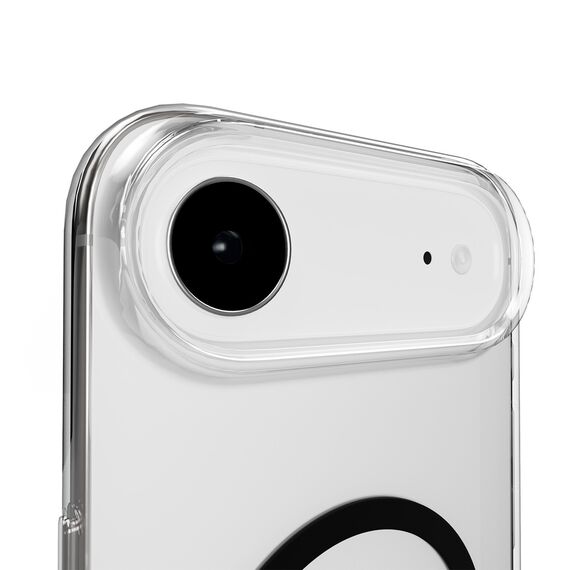 Puro Lite Mag TPU+PC Case Compatible with MagSafe for iPhone 17 Air - Transparent with Black Ring | Techbox