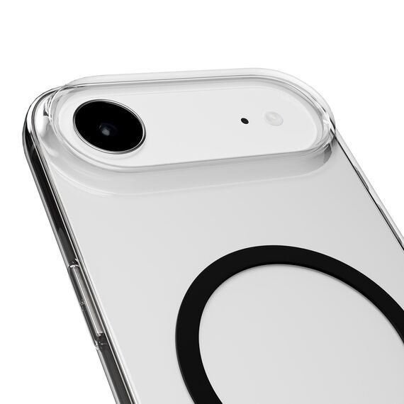 Puro Lite Mag TPU+PC Case Compatible with MagSafe for iPhone 17 Air - Transparent with Black Ring | Techbox