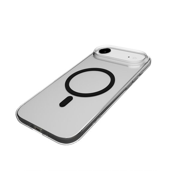 Puro Lite Mag TPU+PC Case Compatible with MagSafe for iPhone 17 Air - Transparent with Black Ring | Techbox