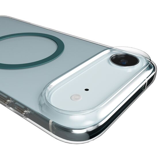 Puro Lite Mag TPU+PC Case Compatible with MagSafe for iPhone 17 Air - Transparent with Turquoise Ring | Techbox