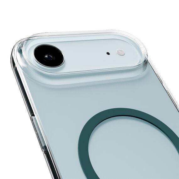 Puro Lite Mag TPU+PC Case Compatible with MagSafe for iPhone 17 Air - Transparent with Turquoise Ring | Techbox