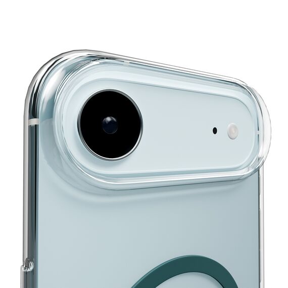 Puro Lite Mag TPU+PC Case Compatible with MagSafe for iPhone 17 Air - Transparent with Turquoise Ring | Techbox