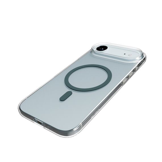 Puro Lite Mag TPU+PC Case Compatible with MagSafe for iPhone 17 Air - Transparent with Turquoise Ring | Techbox