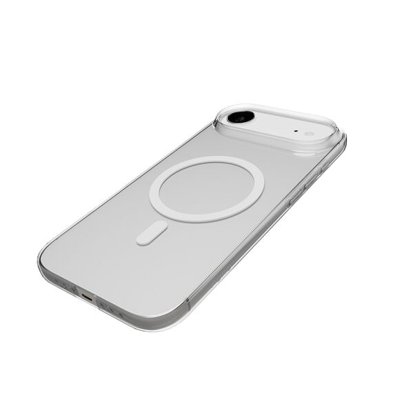 Puro Lite Mag TPU+PC Case Compatible with MagSafe for iPhone 17 Air - Transparent with White Ring - Apple Cases - Cases - Techbox