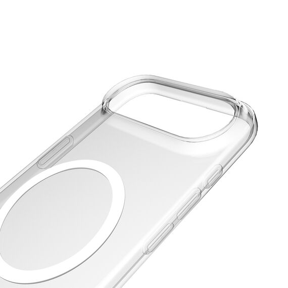 Puro Lite Mag TPU+PC Case Compatible with MagSafe for iPhone 17 Air - Transparent with White Ring - Apple Cases - Cases - Techbox