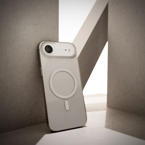 Puro Lite Mag TPU+PC Case Compatible with MagSafe for iPhone 17 Air - Transparent with White Ring - Apple Cases - Cases - Techbox