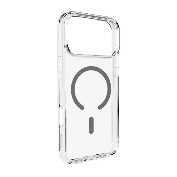 Puro Lite Mag TPU+PC Case Compatible with MagSafe for iPhone 17 Pro - Transparent with Gray Ring - Apple Cases - Cases - Techbox