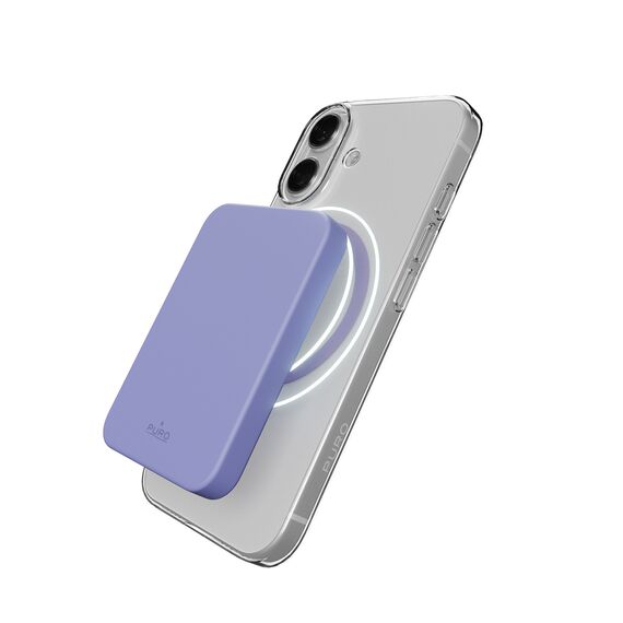 Puro Lite Mag TPU+PC Case Compatible with MagSafe for iPhone 17 - Transparent with Pink Ring | Techbox