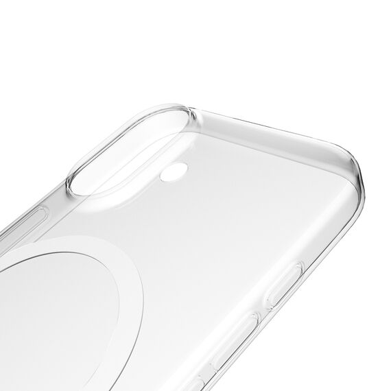 Puro Lite Mag TPU+PC Case Compatible with MagSafe for iPhone 17 - Transparent with White Ring | Techbox