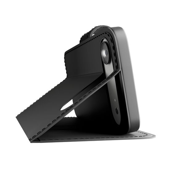 Puro Wallet Stand Case for iPhone 17 Air made of eco-leather, with a flap, wallet and stand function - black - Apple Cases - Cases - Techbox