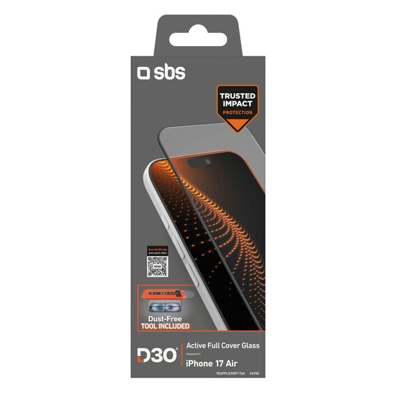 SBS protective glass with D3O technology set with applicator for iPhone 17 Air - Uncategorized Screen Protection (2) - Screen & Camera Protection - Techbox