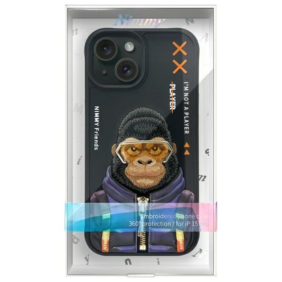 Nimmy Cool&amp;Cute 2.0 Monkey case for iPhone 15 - black - Uncategorized Cases (2) - Cases - Techbox
