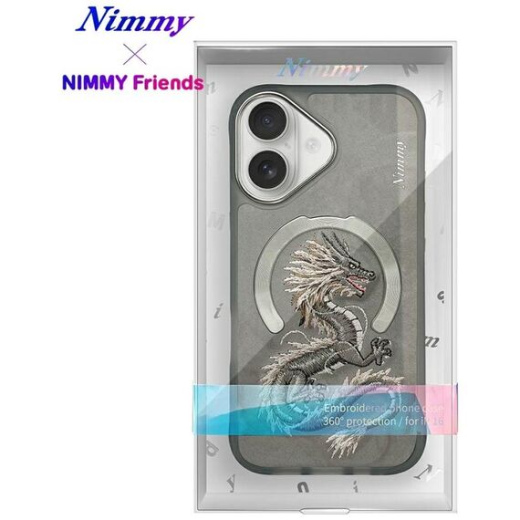 Nimmy Dragon MagSafe iPhone 16 Case - Gray | Techbox