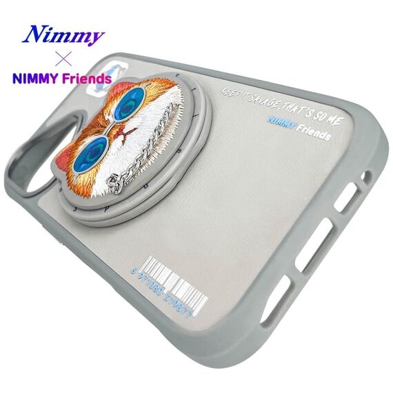 Nimmy Glasses Cool Cat MagSafe Case for iPhone 16 - Gray - Apple Cases - Cases - Techbox
