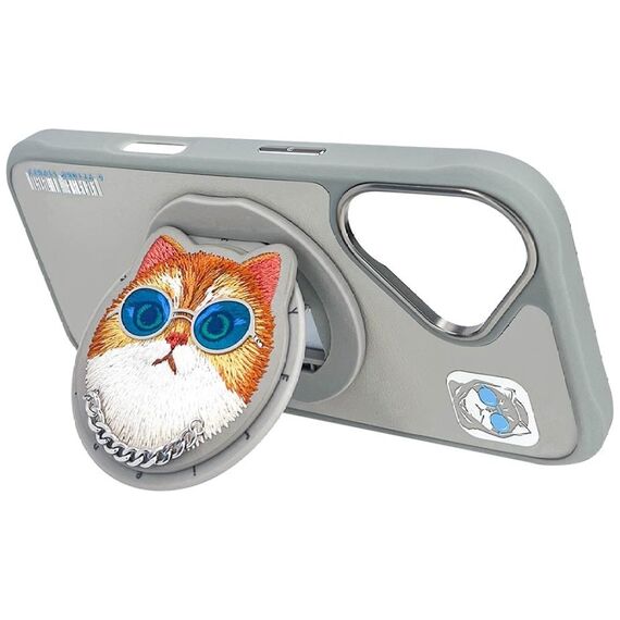 Nimmy Glasses Cool Cat MagSafe Case for iPhone 16 - Gray - Apple Cases - Cases - Techbox
